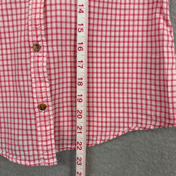 Abercrombie Boys Lightweight Cotton Button Up Shirt Pink Gingham Check Size XL - Picture 5 of 8
